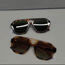livho Trendy Polarized Square Aviator Sunglasses Women Men Square Eyewear Frame, Retro Sun Glasses for Women Men 2025 Shades (*Brown Tortoise/Brown + Brown Tortoise/Green)