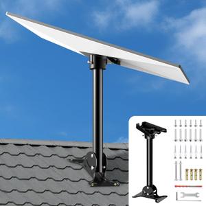 Gen 3 Mount for Starlink, Star Link Roof Mounting Kit Compatible with Star Link Gen 3 / V3, Adjustable Pole Heavy Duty Pivot Mount for Starlink with Gen3 Pipe Adapter (Aluminum Alloy)