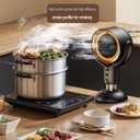 Smoke Purifier For Smoking Indoors,Portable Exhaust Fan and Washable Smoke Filter for Indoor BBQ,Hot Pot, Range Hood