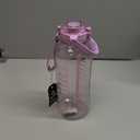 AQUAFIT 64 oz Water Bottle with Time Marker - 2in1 Straw & Chug Lid - BPA Free Big Water Bottle with Straw - Gym Water Bottle with Strap - Water Jug (64 Ounces, Purple Haze)