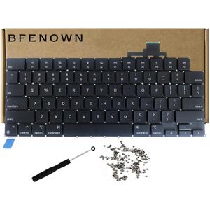 Replacement US Keyboard for MacBook Air M2 M3 M4 Retina 13.6 inch A2681 A3113 A3240, M2 M3 M4 15 inch A2941 A3114 A3241 2023-2025 Year (Black)