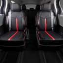 Custom Sienna Seat Covers for 2021-2026 Toyota Sienna 7-Seat, Black+Red