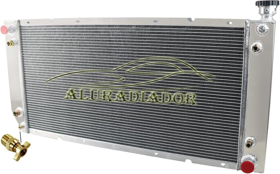 4 Row Aluminum Radiator 1994 1995 1996 1997 1998 1999 2000 For Chevy GMC C1500 C2500 C3500 K1500 K2500 K3500 Suburban Tahoe Yukon Cadillac Escalade Truck 5.7L 7.4L Radiators