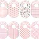 Baby Closet Divider, Baby Wardrobe Organizer, Double-Sided Design, Nursery Decor Clothes Hanger Dividers for Sorting 8 Sizes from Newborn to 12+ Months (Pink)