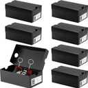 Arsmat 16 Pack Mini Sneaker Gift Boxes, 4.7 x 2.5 x 2 Inch Small Shoes Box with Editable Labels for Parties, Sports-Themed Candy, Cookies, Snacks (Black)