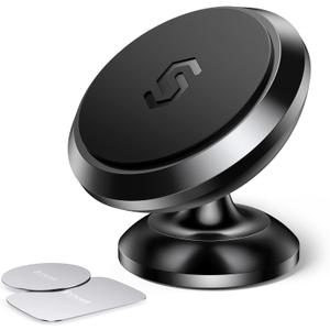 Syncwire Magnetic Car Phone Holder for Dashboard, Cell Phone Car Kits, 360 Adjustable Magnet Cell Phone Mount Compatible with iPhone, Samsung, LG, GPS, Mini Tablet and More (Black)