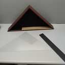 Americanflat Large Flag Display Case - Fits Folded 5x9.5' Burial Flags - Silhouette Collection - Display Box for Wall or Tabletop - Mahogany