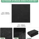 M METERXITY Outdoor Storage Shed Mat, 10x10 FT Waterproof Small Shed Flooring Mat for Patio Furniture Floor Protecting from Wear/Liquid/Dust/Oil, Non-Slip Carport Pad [Grey]