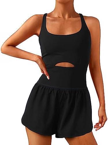 Wenlia Women Workout Romper Onesie with Padded Bras Sleeveless One Piece Outfits Shorts Atheletic Running Jumpsuit Clothes, XL Wenlia Women Workout Romper Onesie with Padded Bras Sleeveless One Piece Outfits Shorts Atheletic Running Jumpsuit Clothes, XL