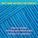 2 x 3 Pack (3 x 50g) Crochet Yarn with Crochet Hook - Worsted Medium Yarn for Crocheting - Easy-to-See Stitches Cotton-Nylon Blend Beginner Knitting Yarns for Adults and Kids (Milky White)