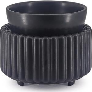 Ceramic Wax Melt Warmer 3-in-1 Candle Wax Warmer for Scented Wax Melter Electric Fragrance Wax Burner for Home Office Bedroom Gift & Decor (Black)
