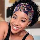 Pixie Cut Wigs with Headband Curly Headband Wig Human Hair Short Pixie Headband Wigs For Black Women (6 Inch)