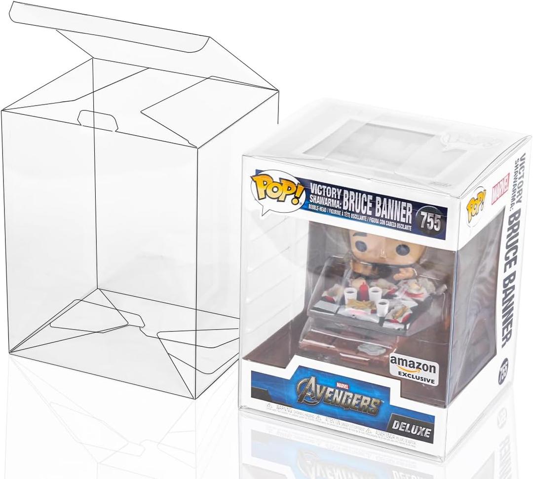 Baskiss 3 Pack Protector Case for Funko Pop 6 inch Figures, 0.5mm Thick, No Protective Film Need Clear Display Box with Locking Tab, Scratch-Resistant, Waterproof and Dustproof (3)