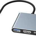 USB C to HDMI Adapter for MacBook, HDMI to Type C Hub Adapter for Monitor to Laptop, USB-C Digital AV Multiport Adapter for MacBook, iPad, iPhone 15/16, Nintendo Switch Dock