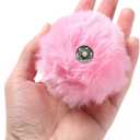 Ouliget Pom Pom Balls,Removeable Button Faux Fur Pom Poms,DIY Creative Crafts Pom poms, Fluffy Balls Fits Art and Decoration Shoes Scarves Bags,Pink, 20 Pieces, 3 Inches