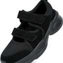 ORTOREX Women's Orthopedic Arch Support Sandals Diabetic Walking Shoes (11, Black)