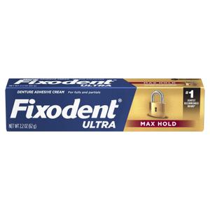 Fixodent Ultra Max Hold Dental Adhesive, 2.2 oz (Pack of 2)