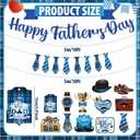 Fullhawl 26 Pcs Father's Day Decoration Father's Day Banners and Ceiling Hanging Swirls for Party Happy Father's Day Hanging Decoration Father's Day Party Birthday Decoration