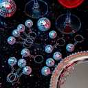 25Pcs Disco Ball Keychain, Mini Silver Disco Ball Key Chain Party Favors for Supplies Decorations