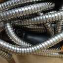 Garden Hose Metal 100FT, Stainless Steel Heavy Duty Water Hose With 10 Function Nozzle, No-Kink, Tough & Flexible, Sturdy and Lightweight, Rust Proof for Yard, Outdoor, RV