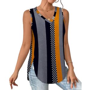 XIEERDUO Womens Tank Tops V Neck Eyelet Embroidery Casaul Sleeveless Shirts (S)