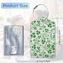 3 Pack Luggage Tags,St.Patrick's Day Shamrock PU Leather Luggage Tags for Suitcase,Name ID Labels with Privacy Cover Suitcases and Metal Loop for Bag Suitcase