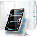 ESR for iPad Pro 13 Inch Case (M5/M4) 2025/2024, Removable Magnetic Cover, Vertical Stand, Fully Supports Pencil Pro and Pencil(USB-C), Rebound 360 Series, Brilliant White