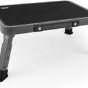 Valeo Folding Step Stool, Adjustable Step Stool with Non-Slip Platform, 330 Lbs Capacity, Step Ladder for Adults in Kitchen, Bathroom, RV, Camping, Office, Black