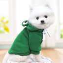 Warm Dog Winter Clothes Cute Fruit Dog Coat Hoodies Fleece Pet Dogs Costume Jacket for French Bulldog Chihuahua Ropa para Perro(Green,M)