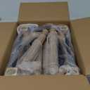 VONLUCE Ottoman Stool, 18.5 in High, Beige, with Padded Seat, Wood Frame, Button Tufted, for Dining, Living Room, Bedroom, Piano, Dressing, Vanity, Foot Rest, 11.8"D x 15.7"W x 18.5"H