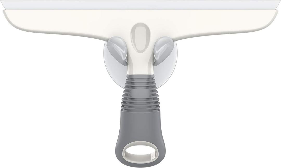 MR.SIGA Multi-Purpose Silicon Squeegee for Window, Glass, Shower Door, Car Windshield, Heavy Duty Window Scrubber, Includes Suction Hook, 10 inch, White & Gray, 1 Pack MR.SIGA Multi-Purpose Silicon Squeegee for Window, Glass, Shower Door, Car Windshield, Heavy Duty Window Scrubber, Includes Suction Hook, 10 inch, White & Gray, 1 Pack