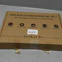 3 Pack Bamboo Cutting Board Set with Non Slip Solid Wood Cutting Boards Non Toxic Chopping Board for Kitchen Small Cutting Board Non Plastic Charcuterie Boards Meat Healthy Bread Cutting Board Sets