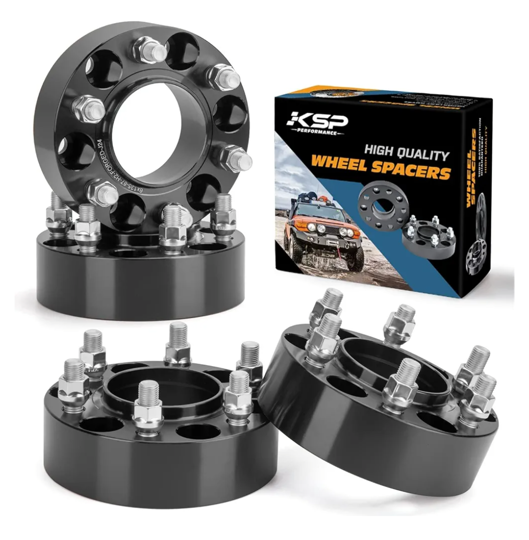 KSP 2inch Wheel Spacers for F150 Expedition Navigator 2015-2025, 6x135 Spacers with Hub Lip Compatible With Lincoln, 50.8mm Forged Spacer with M14x1.5 Stud 87.1mm Center Bore for 6 lug Truck Rim