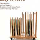 Large Art Storage Rack with Wheels, Art Canvas Boards Rack Art Storage with Handle & Caster Wheels for Drawing Board, Panel, Paper Pad for Gallery, Art Studios, Artworks