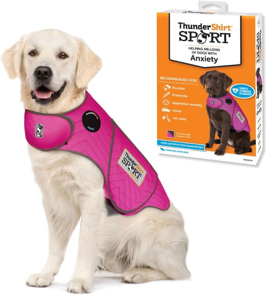 ThunderShirt for Dogs, X Large, Fuchsia Sport - Dog Anxiety Relief Calming Vest ThunderShirt for Dogs, X Large, Fuchsia Sport - Dog Anxiety Relief Calming Vest