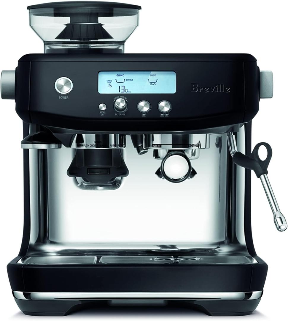 Breville BES878BTR Barista Pro Espresso Machine, Black Truffle
Pull barista-quality espresso shots, lattes and cappuccinos at home with this manual coffee maker with built-in grinder