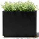 36Wx11Dx30H Tall Metal Planter Box with Removable Middle Partition and Adjustable Feet, Outdoor Elevated Planters for Patio, Yard, Deck | Easy Assembly, Drainage Holes, Black