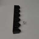 Wall Mount Broom Mop Holder Hanger Garden Tool Organizers Rack Garage Laundry Room Organizations and Storage with Hooks Heavy Duty (Black)