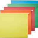 Amazon Basics Hanging Organizer File Folders for Efficient Filing, Assorted Colors, Letter Size (Pack of 25)