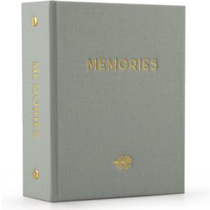 Beautiful Linen Photo Album For 4x6 Photos - Safely Holds Up To 100 Pictures of Unique Memories - The Perfect Large Photo Book To Store All Pictures of Treasured Family, Baby or Wedding Moments