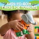 POPULAR PLAYTHINGS Magnetic Animals for Toddlers 1-3, Mix or Match Animal Toys, Set of 4 Gift for Kids - Jungle Animals, Standard