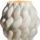 Knot Ball Candle Beautiful Handmade Pillar Scented Soy Wax, Elegant Pillar Bubble Candle Housewarming Gift Home Room Shelf Decor Idea Spiral Candl(White Medium)