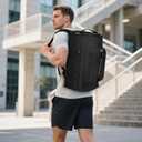 MIYCOO Gym Bag for Men Women with Shoes Compartment - Duffle Bag, Travel Backpack, Sports Backpack, Weekender Overnight Bag with Wet Pocket - Black