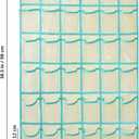 NIMES Hanging Closet Underwear Sock Jewelry Storage Over The Door Classroom Cell Phone Calculator Organizer 36 Clear Pockets (Beige)