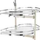 VEVOR Swing Right Blind Corner Cabinet, Pull Out Organizer for 36 inch Width Blind Cabinet, 2 Tier Height Adjustable Swing Tray, Soft Close Kitchen Cloud Blind Organizer, Right Open