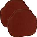 Klear Vu Gripper Omega Non-Slip Windsor Chair Cushions with Skid-Proof Seat Pad for Dining Room, Kitchen, and Office Use, 16x15 Inches, 2 Count (Pack of 1), Flame