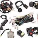 Complete GY6 Wiring Harness kit for Wiring Harness 50cc 70CC 90CC 110CC 125cc 4 Stroke ATV Dirt Bike Moped Quad Go Kart Scooter Electrics Stator Coil CDI Ignition Coil