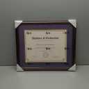 GraduationMall 11x14 Diploma Frame with Purple over Gold Mat or Display 15x18 Certificate without Mat,Solid Wood & UV Protection Acrylic,Cherry Finish with Gold Trim