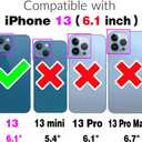 Phone Case for iPhone 13 6.1 inch Wallet Cell Cover with Tempered Glass Screen Protector Wrist Crossbody Strap RFID Blocking Card Holder iPhone13 5G i i-Phone i13 iPhone13case Women Girls Dark Purple