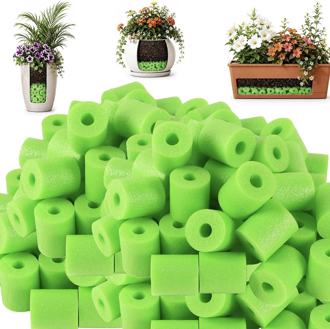 100 Pack 50mm Planter Inserts, Lightweight Filler for Large Planters